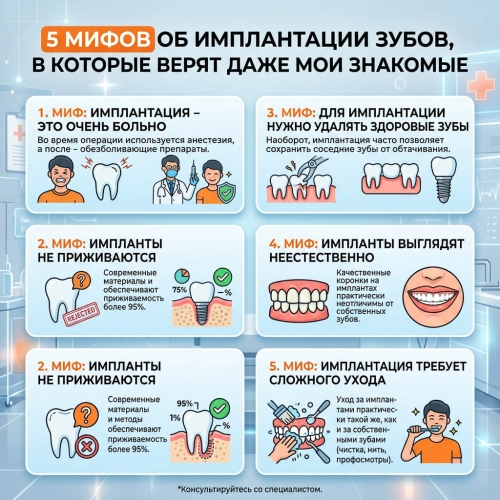 5 главных мифов об имплантации зубов: вся правда от врача в Кишиневе